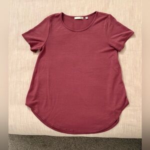 Aritzia Wilfred Free Short Sleeve Pink Top
